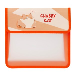 Папка для тетрадей А5 "Chubby cat" 2отд., пластик, липучка. 3179793