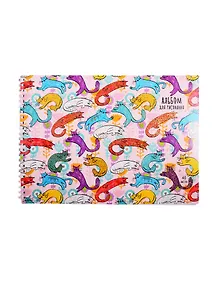 Альбом для рисования Unnika, "Забавные коты", А4, 40 листов, на гребне