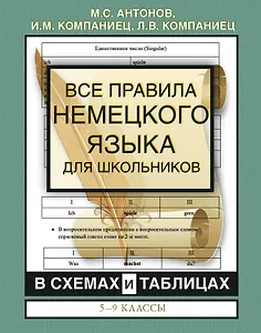 Все правила немецкого языка для школьников в схемах и таблицах. 5-9 классы