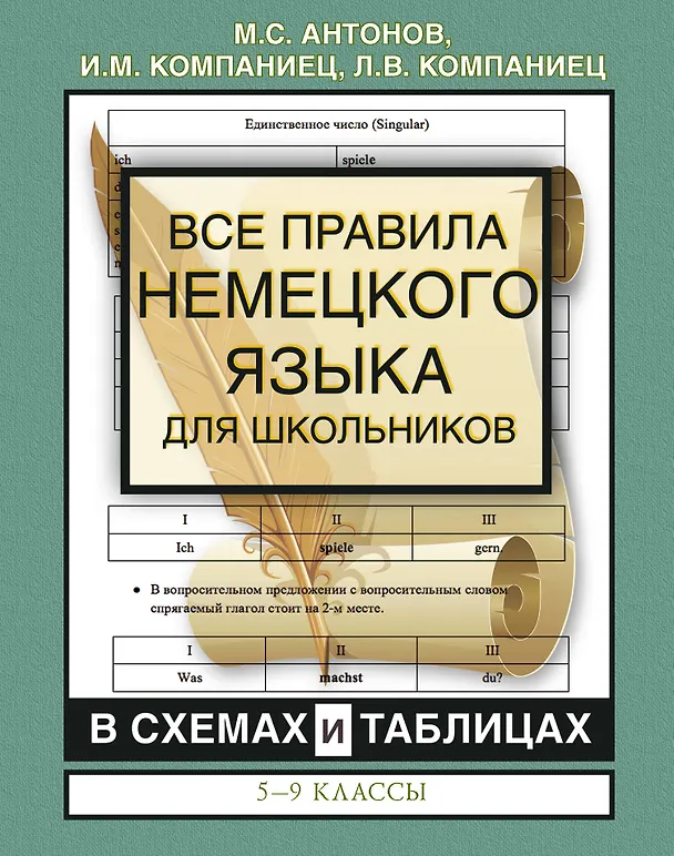 Книга Все правила немецкого языка для школьников в схемах и таблицах. 5-9 классы (Михаил Антонов) — 1