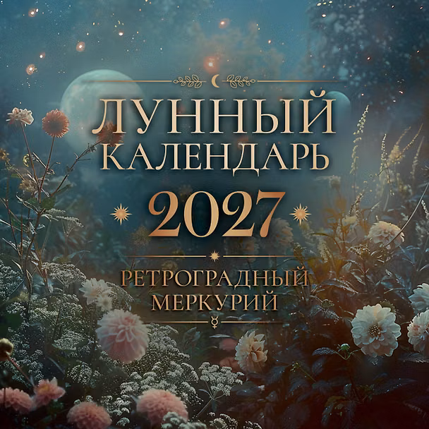 Календарь 2027г 300*300 "Лунный календарь Ретроградный Меркурий" настенный, на скрепке 3175209 — 1