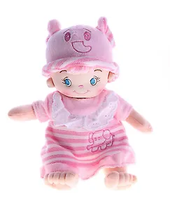 Мягкая игрушка Кукла-пупс в розовом (девочка слоник) (330302) (15см) (упаковка)