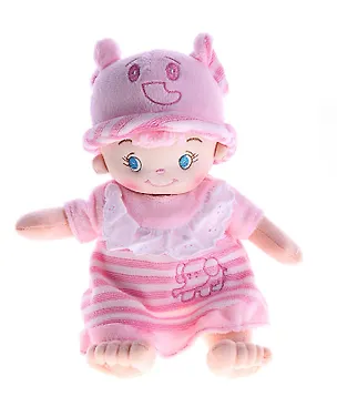 Мягкая игрушка Кукла-пупс в розовом (девочка слоник) (330302) (15см) (упаковка) 2396540