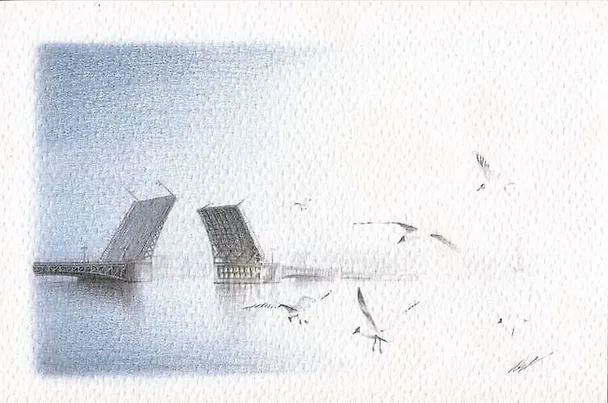 Открытка "Дворцовый мост" 312675 — 1