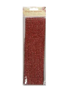 Стразы на тканевой основе 150*6см красный (11-00815-12)