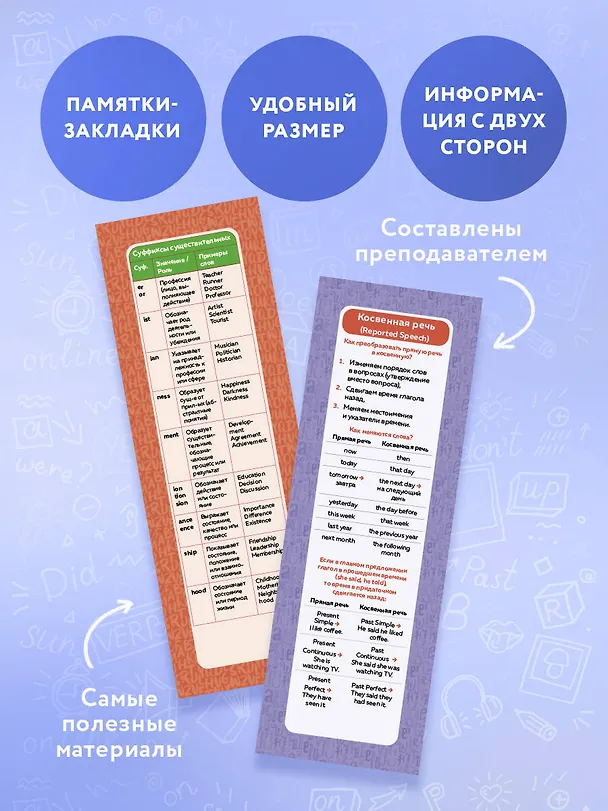 Книга Набор закладок по английскому языку. Помощник для подготовки к ЕГЭ (7 шт. в наборе, 55x180 мм) (Александра Манакова) — 5