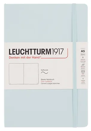 Книга для записей A5 61л нелин. "Medium" мягк.обложка, цвет мятный, Leuchtturm1917 3166575