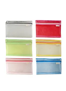 Папка на молнии В5 "Сетка" нейлон, ассорти