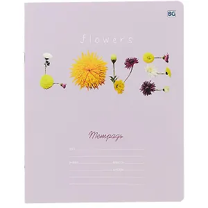 Тетрадь в линейку BG, Love Flowers, 24 листа, в ассортименте