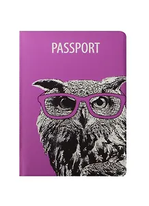 Обложка для паспорта Сова в очках