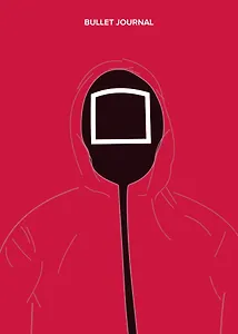 Блокнот в точку Bullet journal "Игра в кальмара. Квадрат", А4, 80 страниц