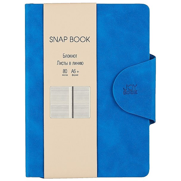 Записная книжка «Snap book. No 4» А6, 80 листов в линейку, экокожа, Listoff 262415 — 1
