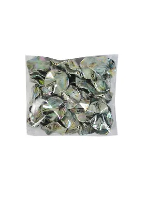 Бусы пластик с гологр. эффект. Круг/Волна 26 (малахит) (00000006162) (100г) (упаковка) 2422963