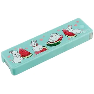 Пенал школьный "Кролики" 20*5,5*2,2 см, пластмассовый