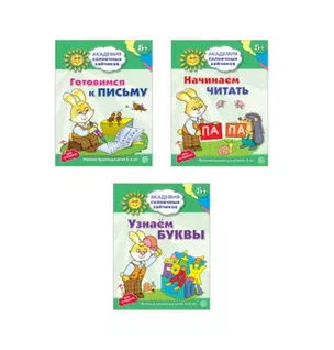 Академия солнечных зайчиков. Учимся читать и писать. 3 развивающие тетради для детей 5-6 лет (комплект из 3 книг) — 2796298 — 1
