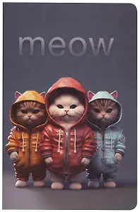 Тетрадь в клетку Kairui, "Коты в комбинезонах", 32 листа