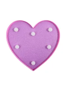 Светильник LED Сердечко (глиттер) (пластик) (16х16)