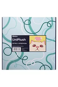 UniPlush Ковровая вышивка "Котик с сердечком" (34х34)