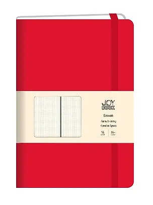 Книга для записей А4- 96л кл. "Joy Book. Очень красный" иск.кожа, тв.переплет, ляссе, резинка, инд.уп. 3042802