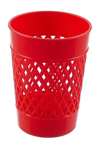 Подставка для ручек стакан INDEX Офис красный IGOS01Rd