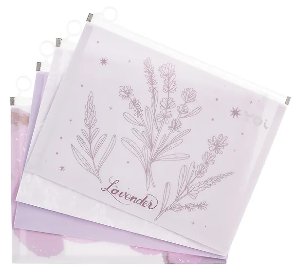 Папка на молнии А4 «Lavender», с расширением, в ассортименте, Yoi 3041022 — 8