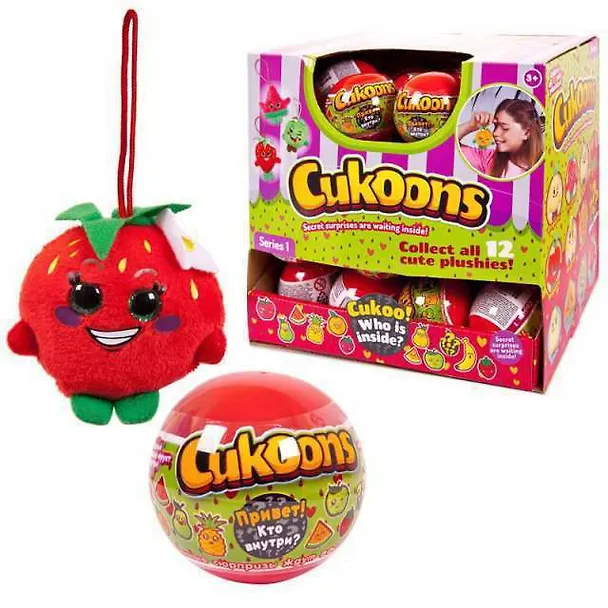 Игрушка, Фрукты Cukoons (мягконабивная), 7см в пластмассовом шаре SP0005 351187 — 3