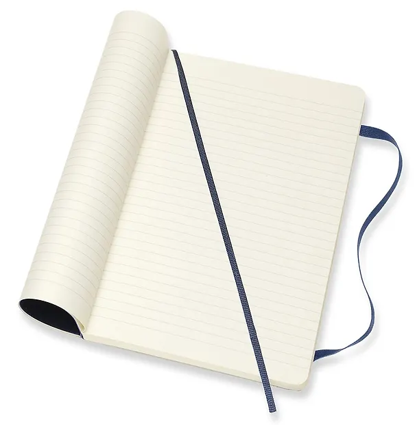 Книга для записей А5, 96 листов в линейку "Classic Soft", синий сапфир, мягкая обложка, резинка, Moleskine 3130349 — 5
