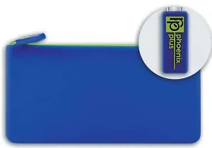 Пенал школьный Феникс+ "Синий" без наполнения, 20*10см, силикон 43784