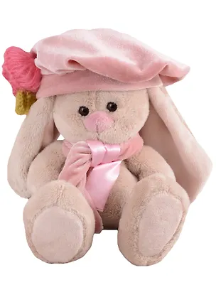 Игрушка мягкая Budi Basa, Зайка Ми в берете с вязаным цветком (малыш) 15см 2618932
