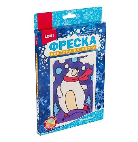 Набор для творчества LORI. Фреска. Картина из песка "Северный мишка" 2950237 — 1