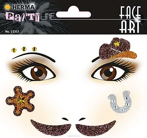 HERMA Наклейки FACE ART COWBOY