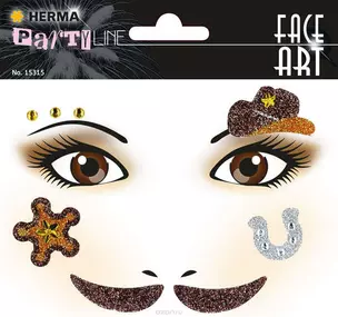 HERMA Наклейки FACE ART COWBOY — 330098 — 1