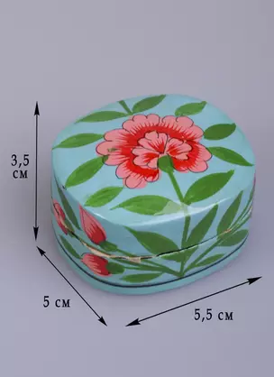 Шкатулка овальная картон Мак (5,5 см) (1158164) — 2576726 — 1