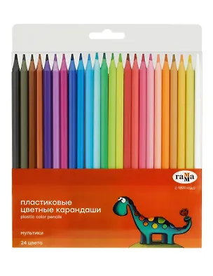 Карандаши цветные 24цв "Мультики" пластик., блист., Гамма 3159207
