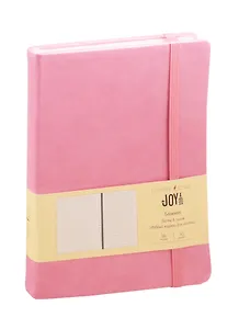 Книга для записей А5 96л лин. "JOY BOOK. Розовый кварц" 7БЦ, иск.кожа, тонир.форзац, тонир.блок 70гр/м2, скругл.углы