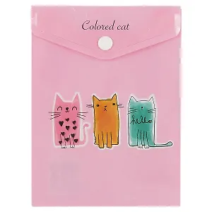 Папка-конверт «Colored cat», А6