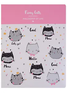 Тетрадь в клетку InFolio, Funny cats, 48 листов