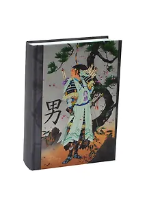 Ежедневник недат. А6+ 168л "Japanese collection. Кодекс самурая" 7БЦ, мат.ламинация "мокрый шелк", ляссе, иллюстр.вставки, резинка, Listoff