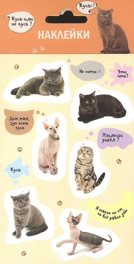 Наклейки «Котики», 19 х 10 см 2909559 — 1