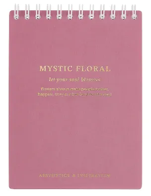 Блокнот А6, 80 листов в точку, "Blossom", розовый, на спирали 3077241