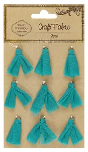 Набор для творчества кисточки декоративные 9шт*3см, цвета в ассортименте