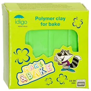 IDIGO Полимерная глина для запекания 58гр цв.зеленый неон sm55811
