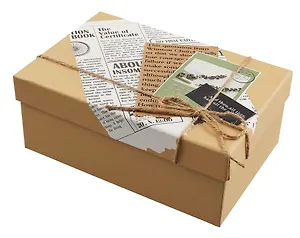 Коробка подарочная "Newspaper" 21*14*8,5см, картон