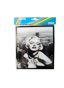 3D Постер Мерилин Монро в черном платье с бусами (1824EU3DB02) (18х24)