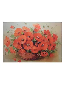 Декупажная карта Маки акварель (А4) (Karal134) (упаковка)