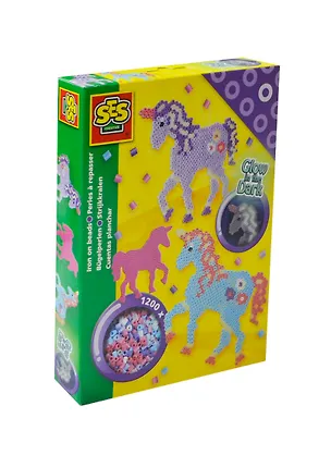 Термомозаика Волшебные лошадки светящ. в темноте (06115) (SES Creative) (5+) (коробка) 2442039