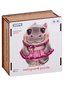 Пазл Collection ANIMALS "Бегемотик балерина", 53 детали