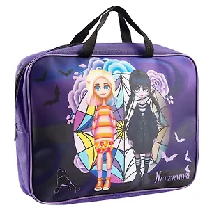 Папка-сумка для тетрадей А4 "Вэнсдэй-2" молния, пластик, с ручками 3047431