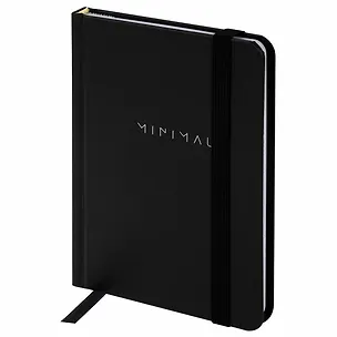 Записная книжка А6 96л кл. "Minimal" тв.обложка, резинка 3107003