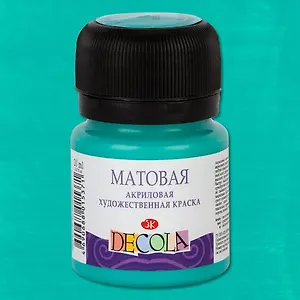 Краска акриловая мята 20мл "Декола" матовая, ЗХК